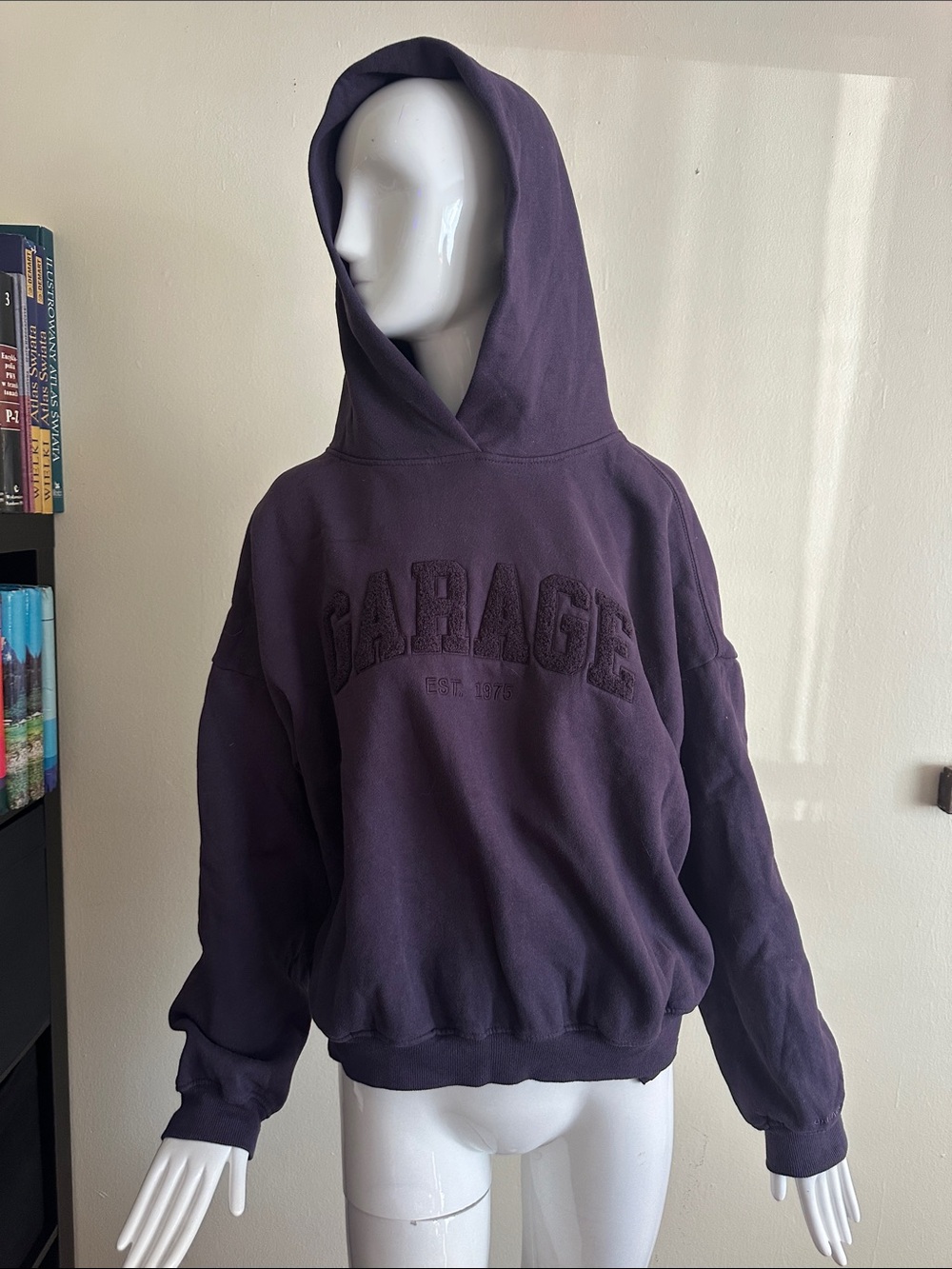 Garage Purple Pullover Hoodie with Raised Logo